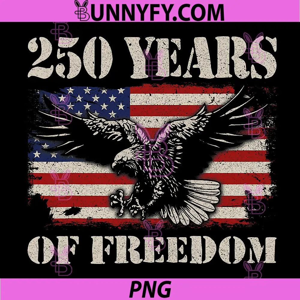 250 Years of Freedom Eagle PNG, USA Patriotic Pride PNG