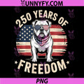 250 Years of Freedom USA Bulldog PNG, Patriotic Design Performance PNG