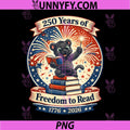 250 Years of Freedom to Read PNG, Patriotic Panther July 4th Art PNG