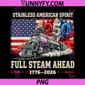 250th American Anniversary PNG, 1776–2026 Train USA Flag PNG
