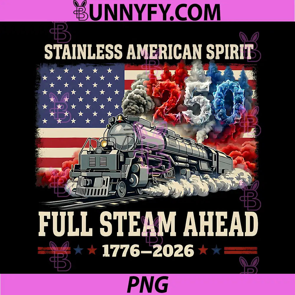 250th American Anniversary PNG, 1776–2026 Train USA Flag PNG
