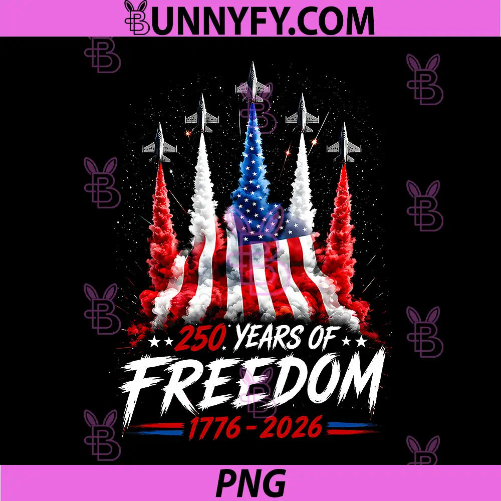 250th Anniversary 250 Years PNG, America Freedom Air Jets PNG
