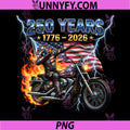 250th Anniversary America Flag PNG, Dabbing Motorcycle Biker PNG