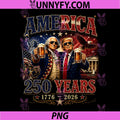 250th Anniversary America PNG, Trump Washington 4th of July PNG