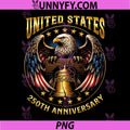 250th Anniversary Independence Day PNG, 1776 2026 Patriotic Eagle PNG