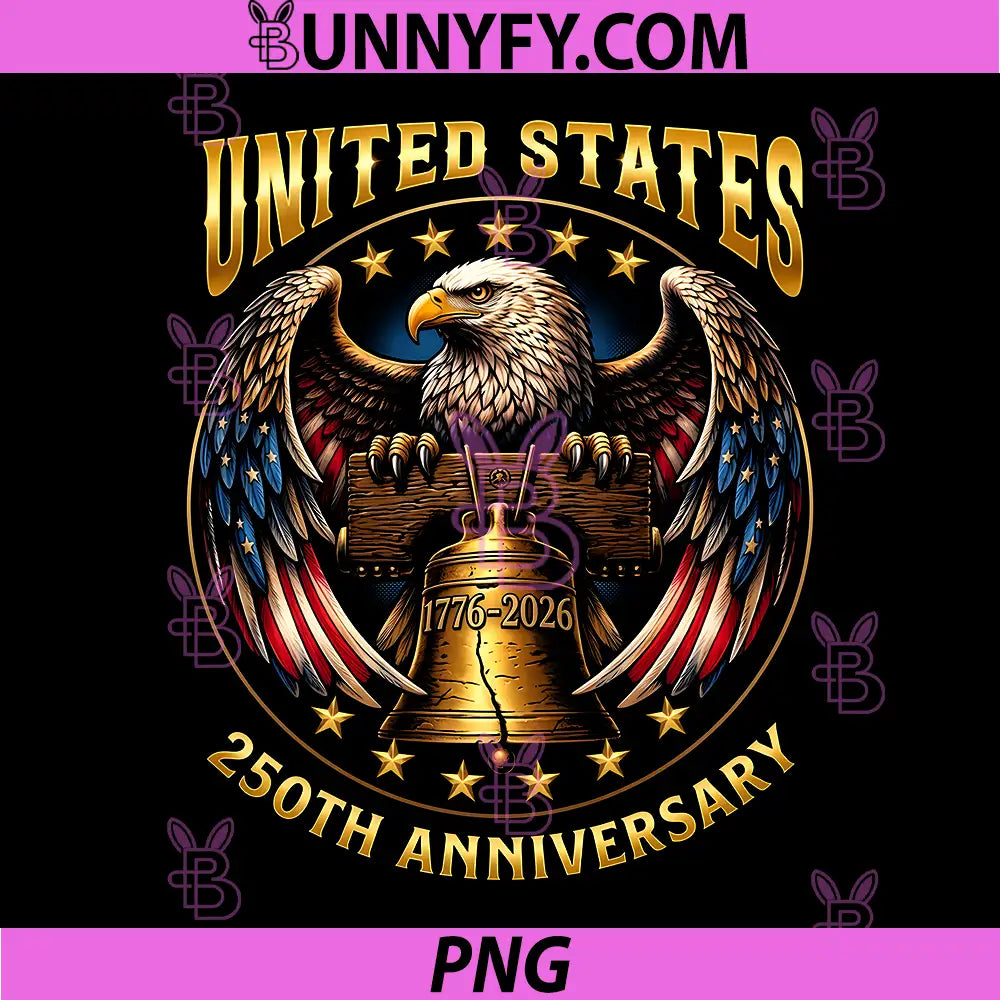 250th Anniversary Independence Day PNG, 1776 2026 Patriotic Eagle PNG