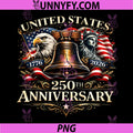 250th Anniversary Independence Day PNG, 1776 2026 Patriotic Eagle PNG