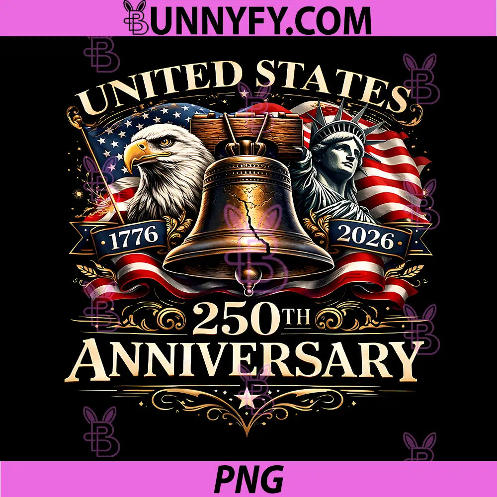 250th Anniversary Independence Day PNG, 1776 2026 Patriotic Eagle PNG