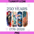 250th Anniversary Patriotic 4th Of July Flag USA PNG, 1776-2026 PNG
