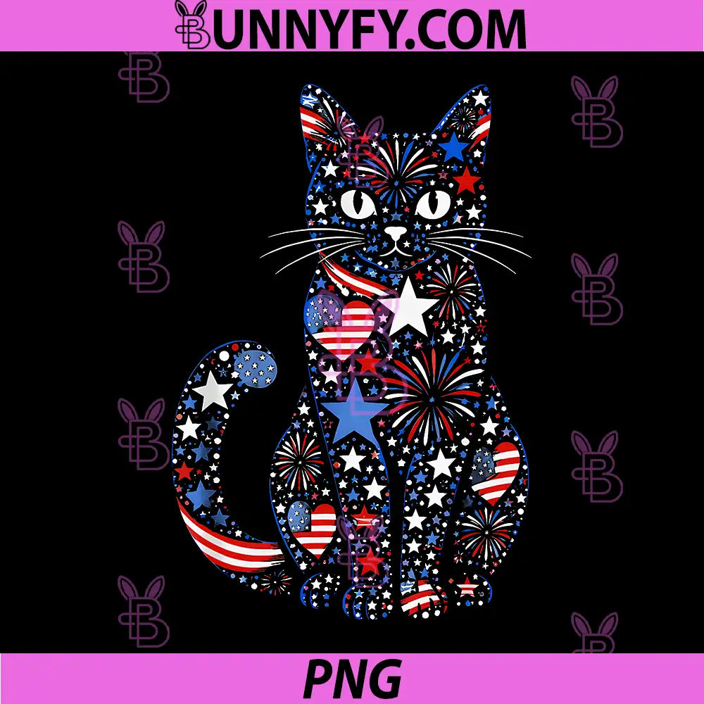 250th Anniversary USA 2026 PNG, American Flag Patriotic Cat PNG