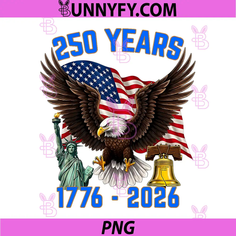 250th Anniversary USA 250 Year PNG, America Patriotic 4th of July PNG