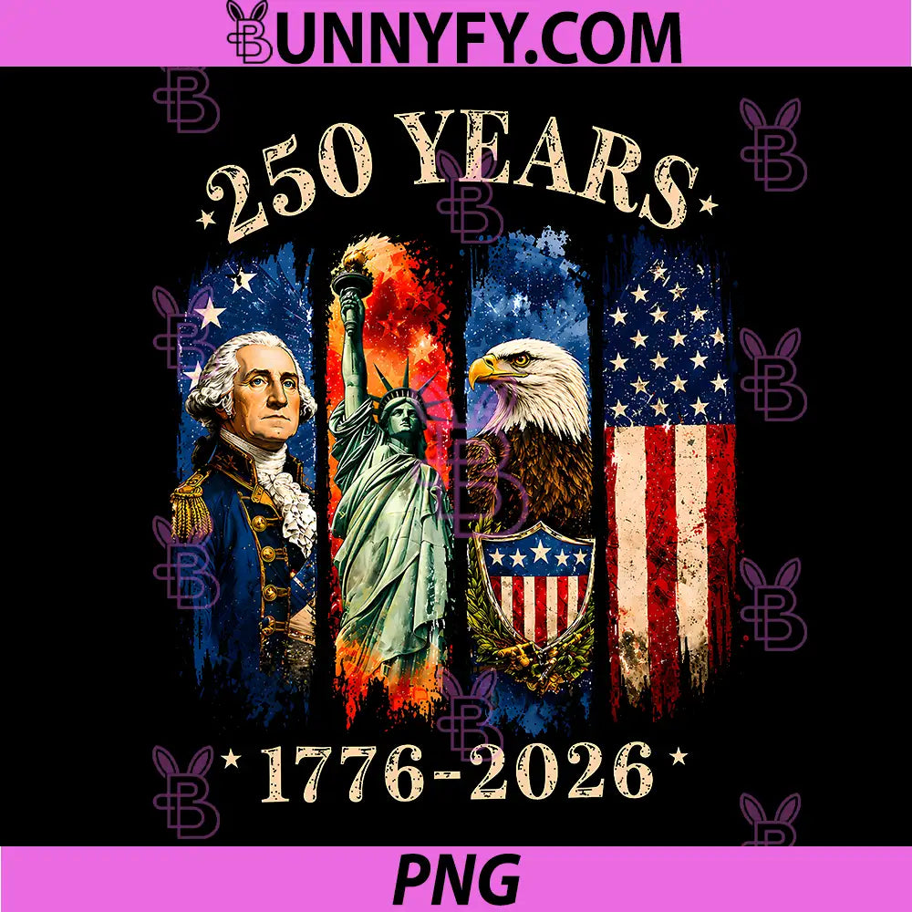 250th Anniversary USA PNG, 4th of July 1776-2026 America PNG