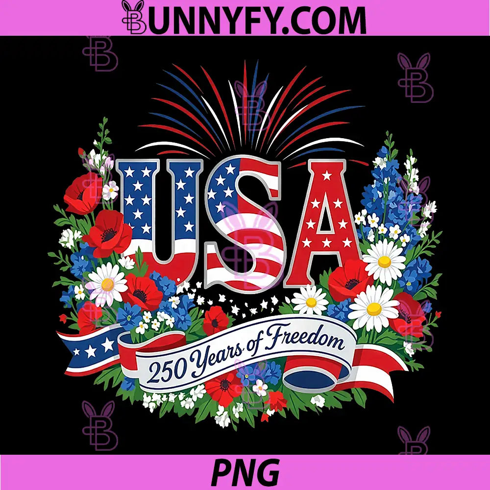 250th Anniversary USA PNG, America Freedom 4th of July Birthday PNG