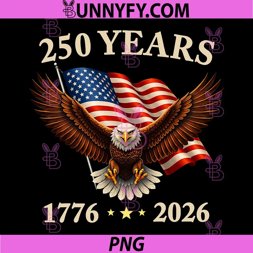 250th Anniversary USA Eagle PNG, 1776–2026 4th of July PNG