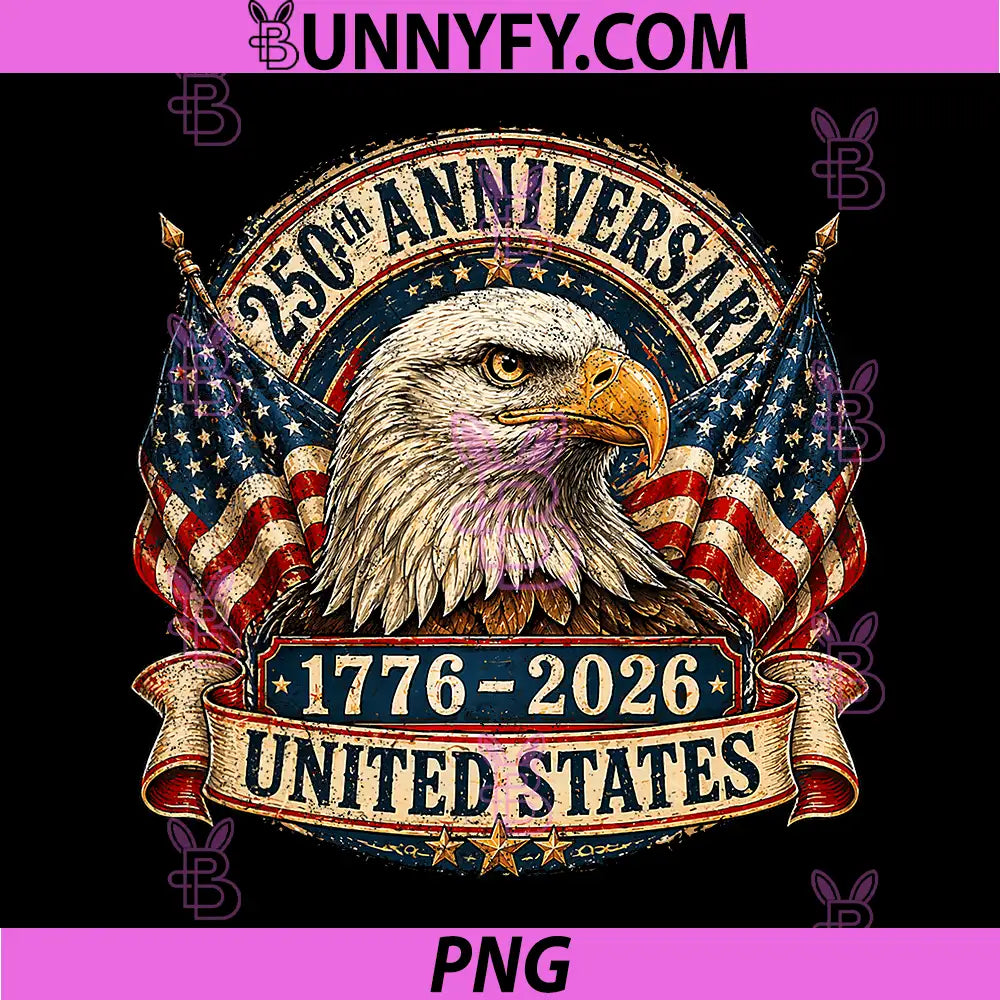 250th Anniversary USA Eagle PNG, 4th of July 250 Anniversary USA PNG