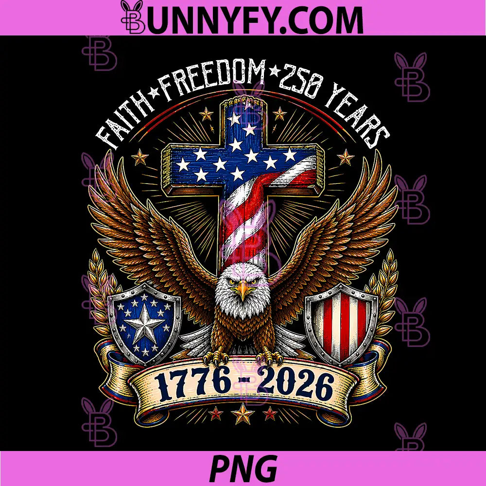 250th Anniversary USA Faith PNG, Freedom 4th of July Patriotic PNG