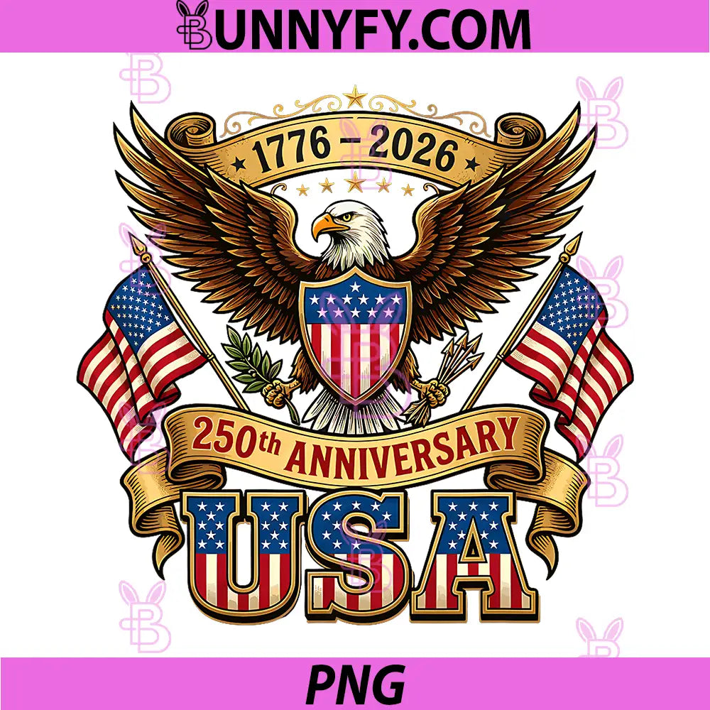250th Anniversary USA Flag PNG, 250 Years American 4th of July PNG