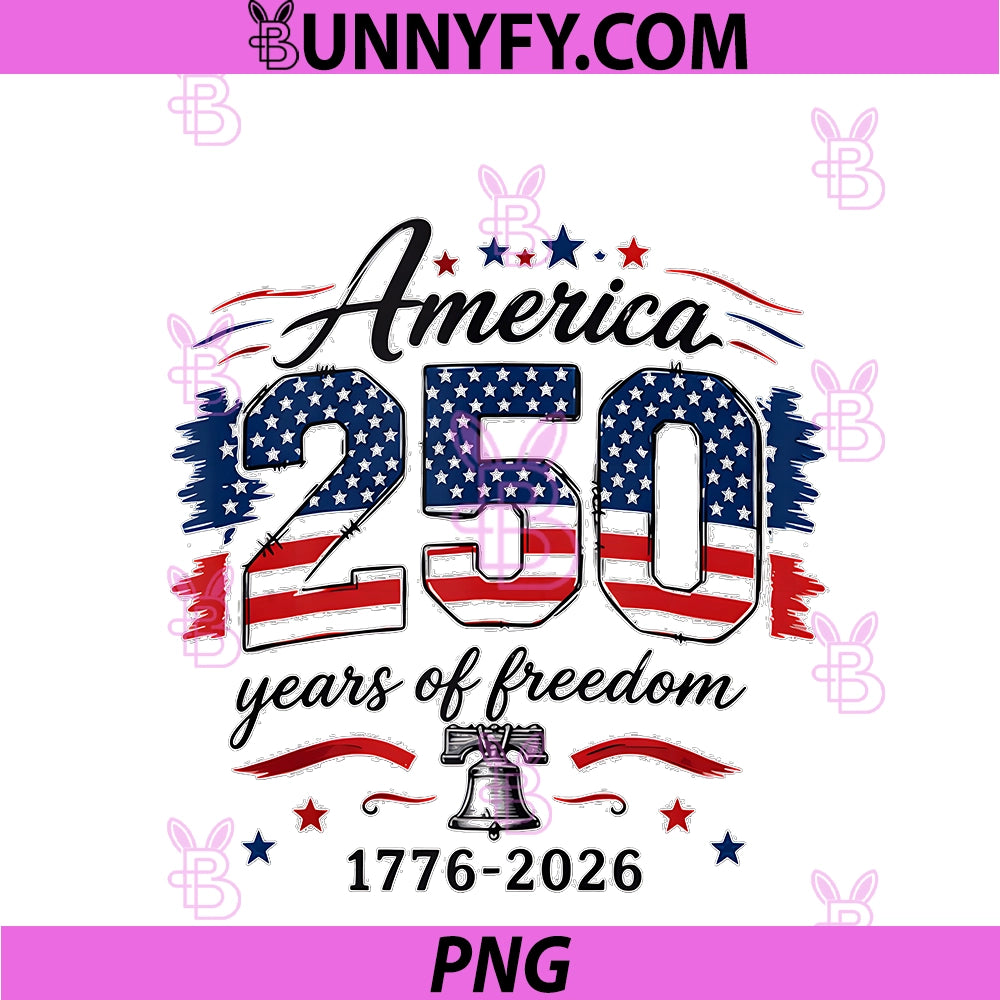 250th Anniversary USA Flag PNG, Graphic Tee Fouth July 1776-2026 PNG
