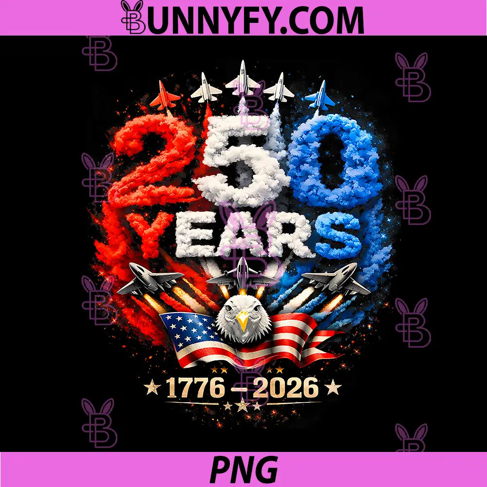 250th Anniversary USA Flag PNG, Patriotic American July 4th 2026 PNG