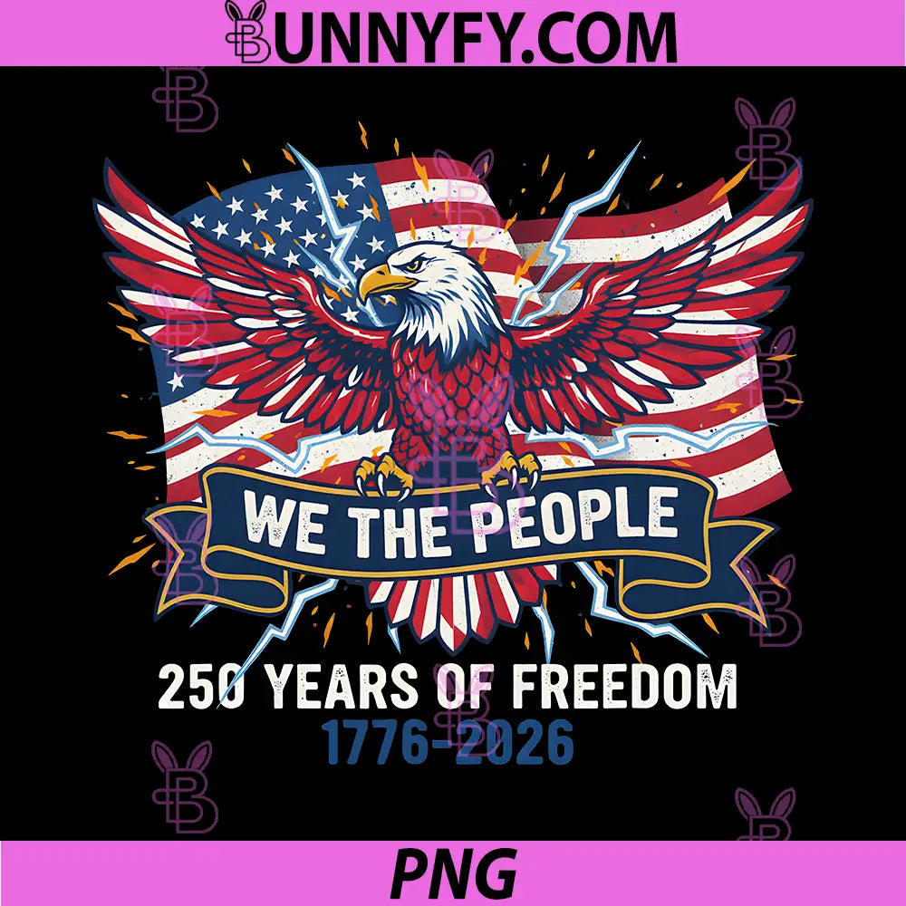 250th Anniversary USA Floral PNG, 4th of July Patriotic 250 Years PNG