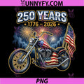 250th Anniversary USA Motorcycle PNG, Biker Patriotic 1776 2026 PNG