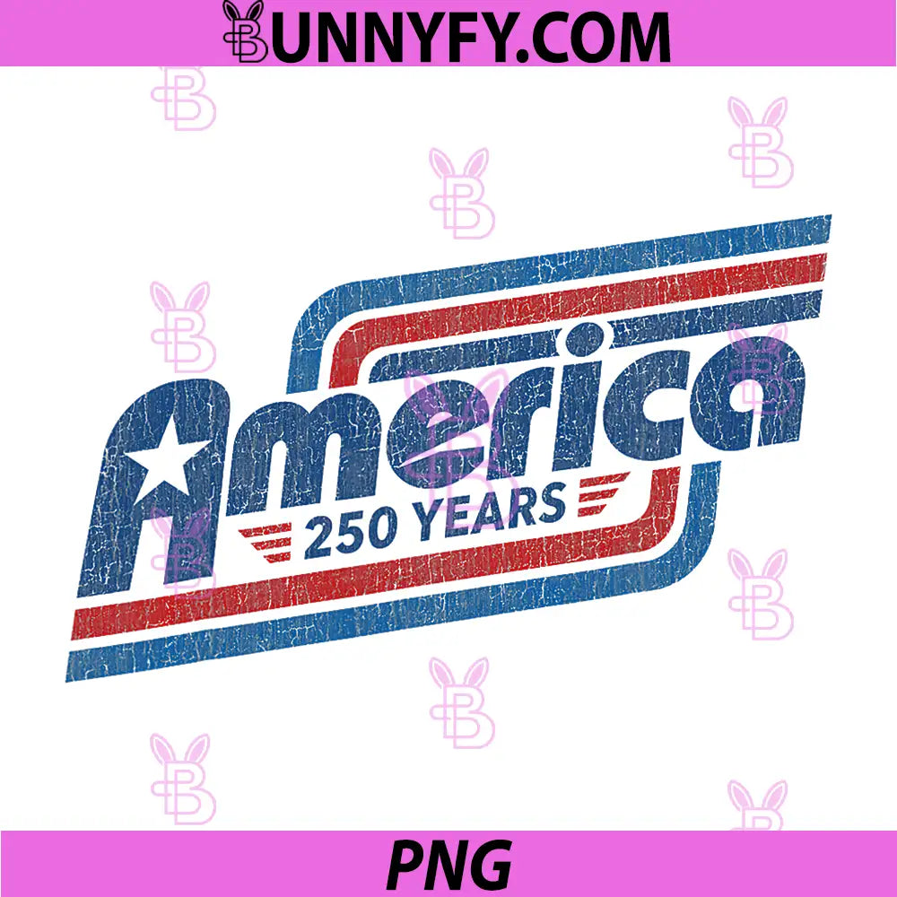 250th Anniversary USA PNG, America Retro 250 Years 1776 2026 PNG