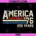 250th Anniversary USA PNG, America Retro 250 Years 1776 2026 PNG