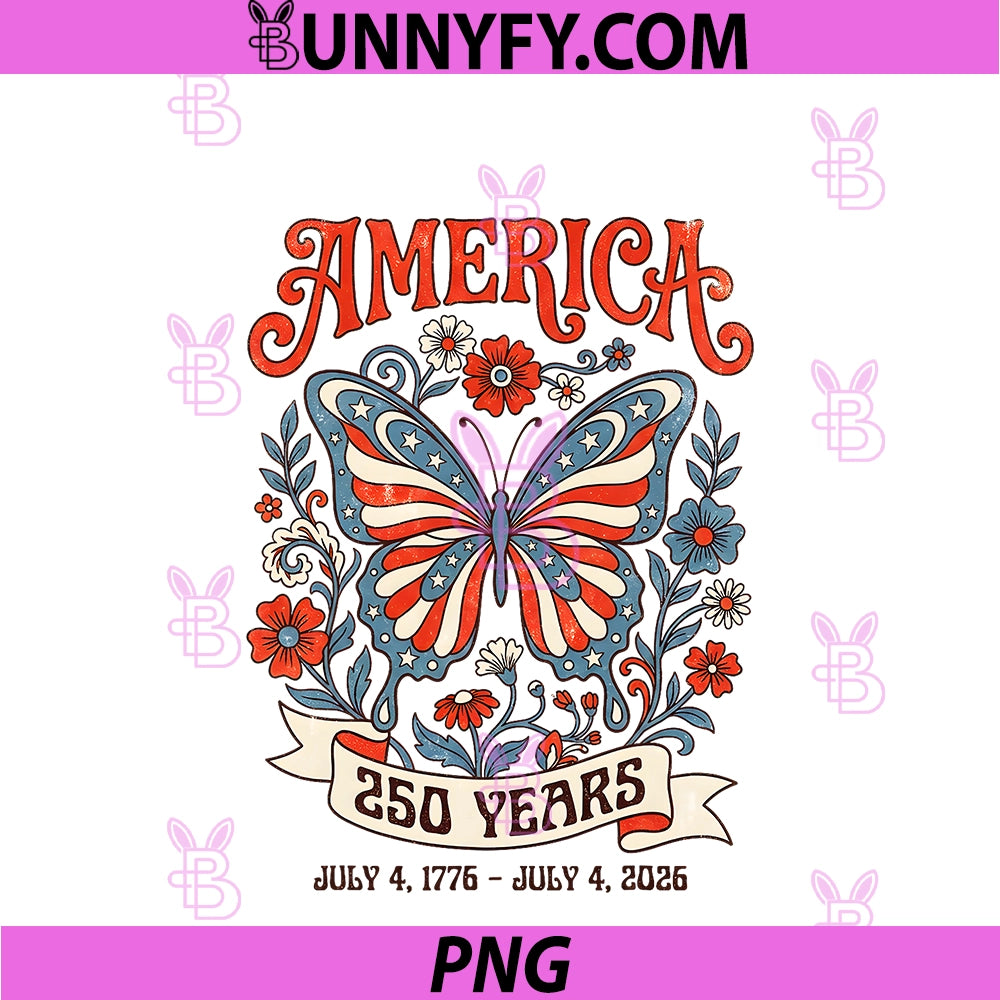 250th Anniversary USA Women Hippie Boho PNG, 4th July 250 PNG