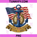 250th Anniversary USA PNG, 250 Years Sea Service Navy 1776-2026 PNG