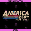 250th Patriotic 250 Year PNG, American Anniversary 4th of July PNG