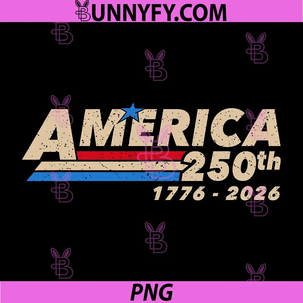 250th Patriotic 250 Year PNG, American Anniversary 4th of July PNG