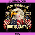250th Years of USA Anniversary PNG, 1776–2026 American Patriotic PNG