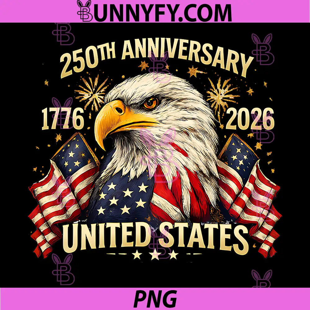 250th Years of USA Anniversary PNG, 1776–2026 American Patriotic PNG