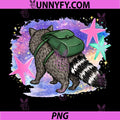 2 Side See Ya Soon Racoon PNG, Funny Raccoon Star Saying Quote PNG