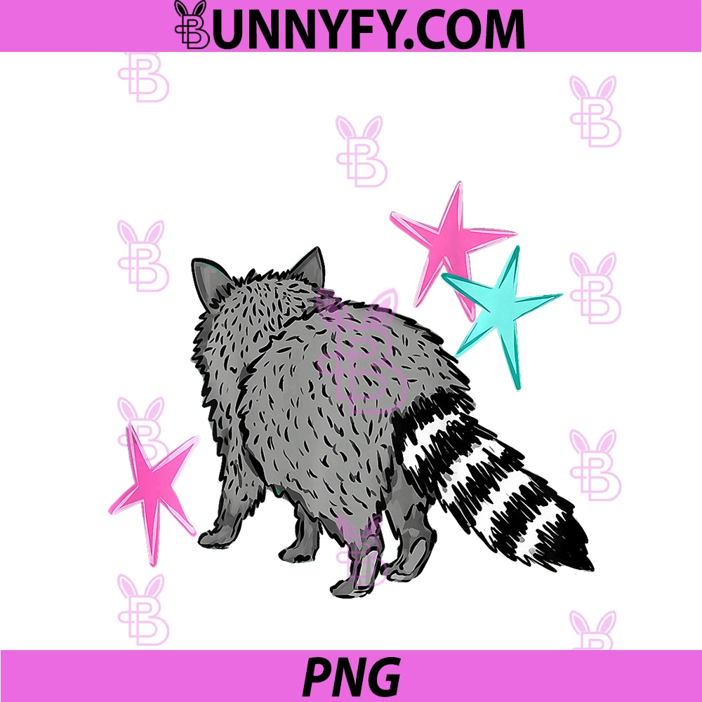 2 Side See Ya Soon Racoon PNG, Funny Raccoon Star Saying Quote PNG