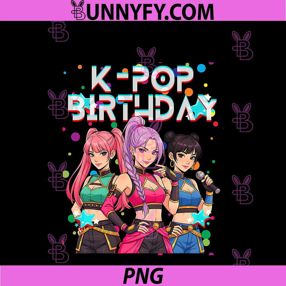 2nd Birthday Girls K-pop Energy 2 Years Old PNG, Birthday K pop PNG