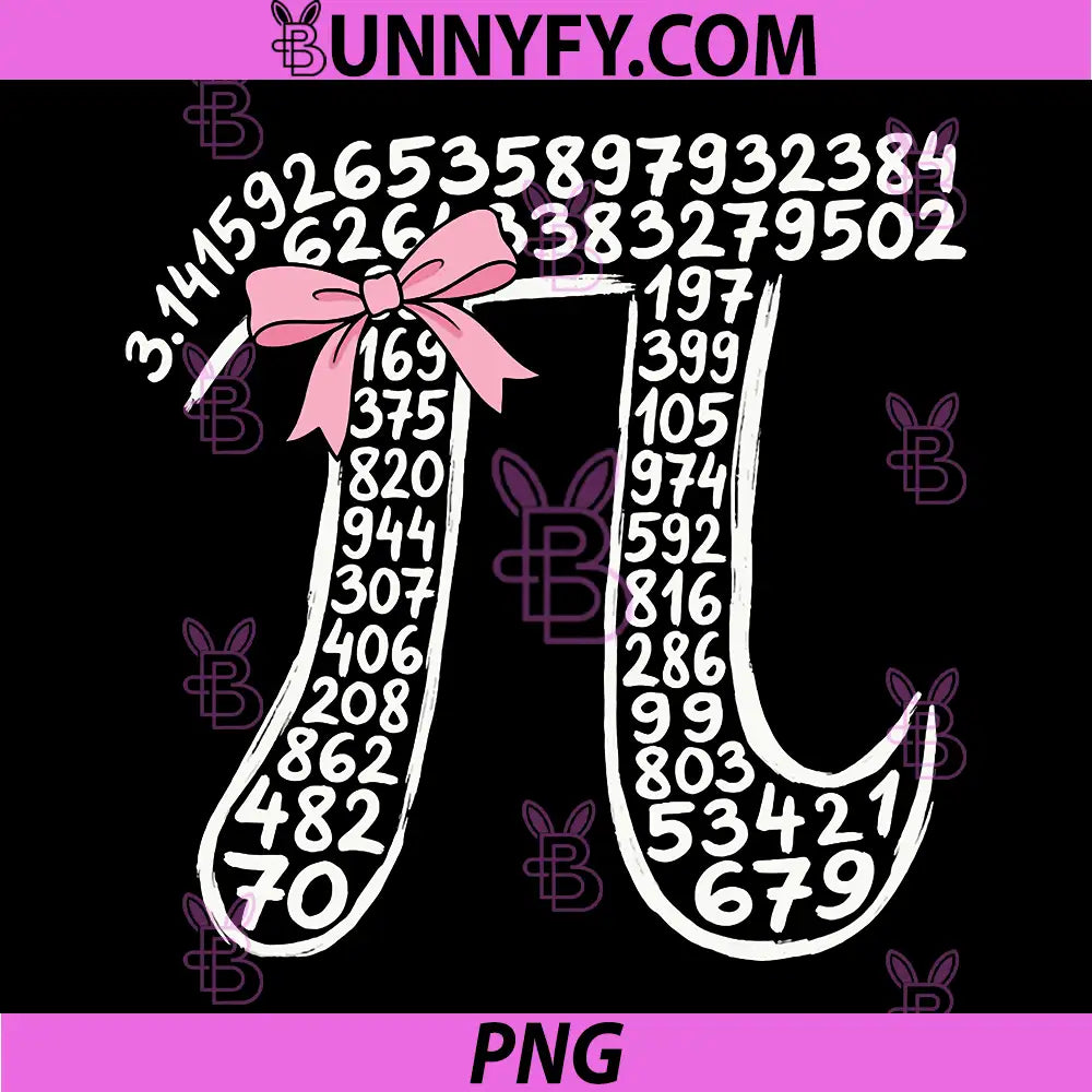 3.14 Digits of Pi Day PNG, Nerdy Bow Math Lovers PNG