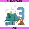 3rd Camping Birthday Three Year Old PNG, Camping Birthday Party PNG