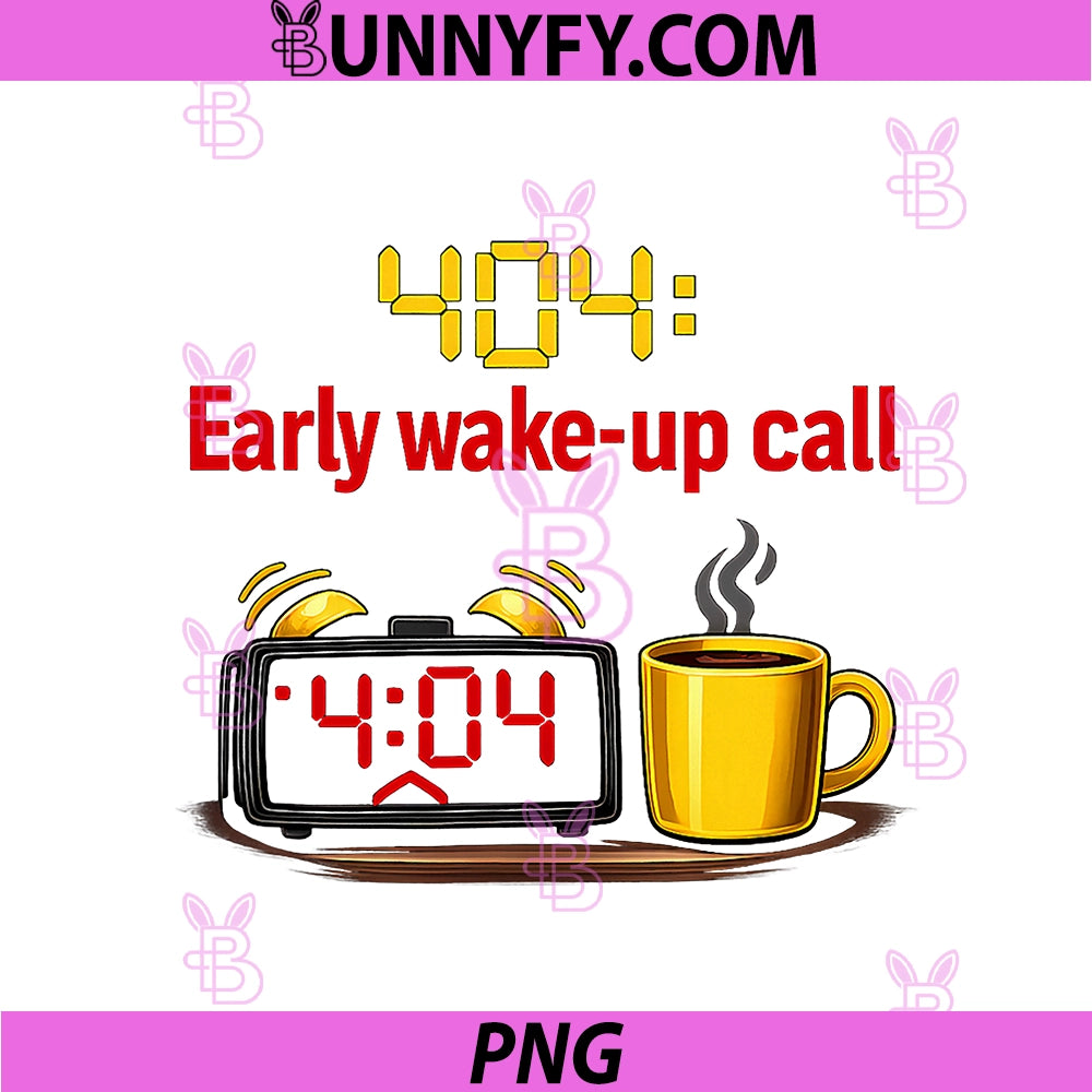 404 Early Wake-Up Call PNG, Programmer Adulting Humor PNG