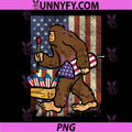 4th July Bigfoot Fireworks PNG, Sasquatch America PNG