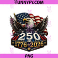 4th Of July America PNG, US Patriotic Eagle 250 Anniversary USA PNG