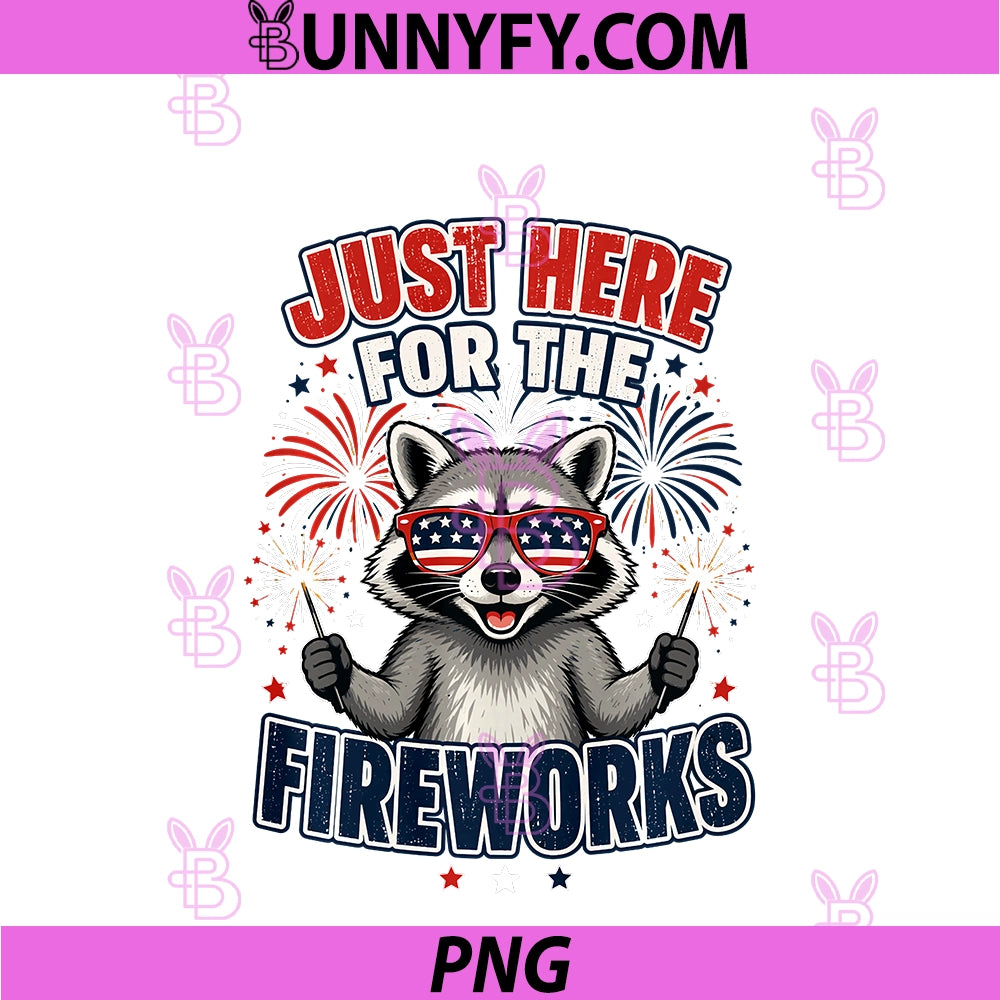 4th Of July America USA PNG, Just Here For The Fireworks Performance PNG