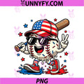 4th Of July Baseball Drip PNG, Patriotic American Flag PNG