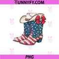 4th Of July Cowboy Boots PNG, Patriotic Western Cowgirl PNG