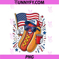 4th Of July Hotdog PNG, Funny Fourth Of July Patriotic USA Flag PNG