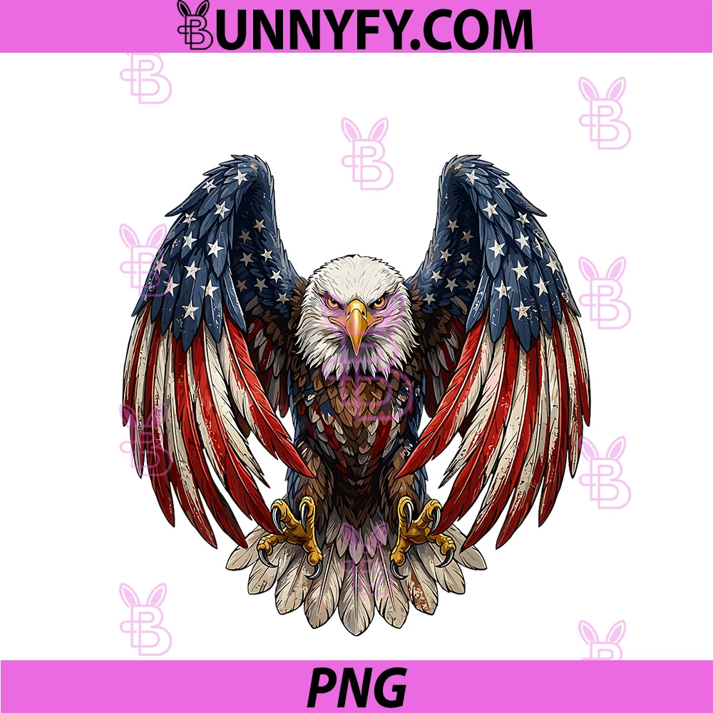 4th Of July PNG, American Flag Bald Eagle USA Patriotic PNG