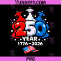 4th of July 250 Year Patriotic Red PNG, White USA 250th PNG