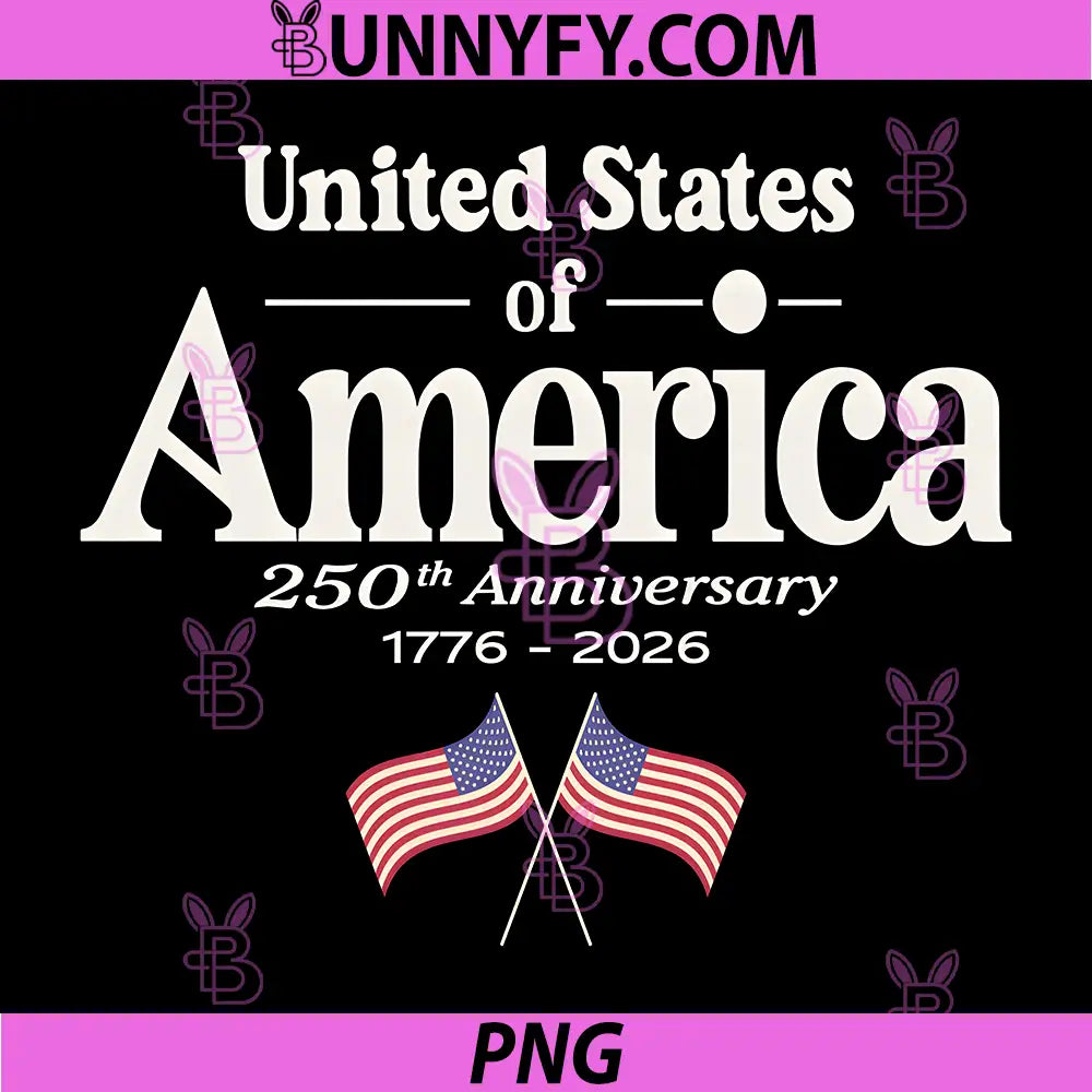 4th of July 250th Anniversary PNG, US Flag Patriotic PNG