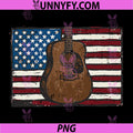 4th of July Acoustic Guitar PNG, US Flag Patriotic PNG