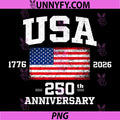 4th of July America US Flag PNG, Patriotic 250th Anniversary USA PNG